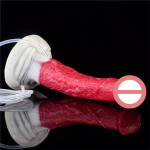 Dubbelkoppige zachte waterdichte dildo met water spray afrodisiacum mannelijke vrouwelijke seksspeeltjes voor vrouwen orgasme reiniging klysma penis - Product Image 3