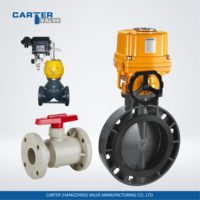 Vanne à boisseau sphérique en PVC Carter UPVC/CPVC/PP/PVDF/ABS/FRPP, raccord à emboîtement, union filetée, fusion à chaud, électrofusion, pneumatique, électrique, ANSI