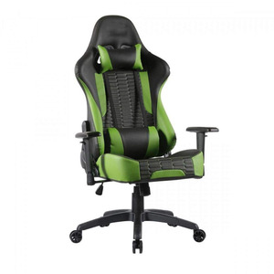 Nouvelle conception, fauteuil de jeu ergonomique pivotant vert et noir avec logo personnalisé, fauteuil de jeu pour ordinateur PC, fauteuil de course <span class=keywords><strong>LOL</strong></span>/<span class=keywords><strong>Dota</strong></span> - Product Image 1