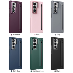 Funda Protectora Negra para Samsung <span class=keywords><strong>Galaxy</strong></span> Z Fold 8 <span class=keywords><strong>7</strong></span> 5, Carcasa Rígida de PC a Prueba de Golpes, Marco de Aluminio con Soporte - Product Image 6