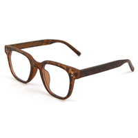 Gafas Retro Cuadradas con Dos Remaches, Montura Completa, Anti Luz Azul, Monturas Ópticas con Receta