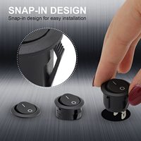 Interrupteur à bascule électrique WIN-KARE certifié ENEC/UL/CE, 15,1A 125VAC/10A 250VAC, 2 broches ON-OFF (SPST), pour chauffage électrique en plastique