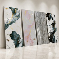 Panneau décoratif en PVC avec revêtement UV, aspect marbre, aspect dalle de pierre, brillant, imperméable, résistant à l'humidité, rigide, taille personnalisée, pour hôtel et maison