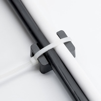 Support de câble auto-adhésif en nylon 66 de type selle avec trou pour vis, attache-câble 94V-2 blanc/noir pour gestion des câbles LY HC