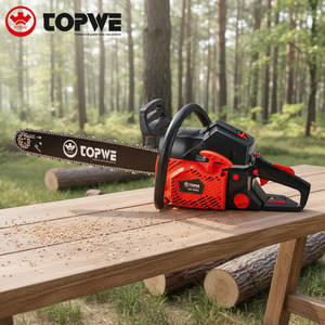 Motosierra de Gasolina TOPWE CN-5803 de 58cc, 2.4kw, Barra de 18"/20", Sierra de Cadena Manual para Tala Forestal y Corte de Madera - Product Image 1