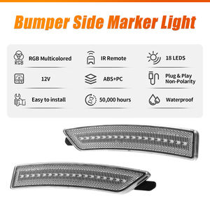 Luz de Marcador Lateral RGB LED para Carro Sem Erro Canbus para Ford <span class=keywords><strong>Mustang</strong></span> (S650 Gen7) 2024 em diante, Lâmpada de Sinalização - Product Image 2