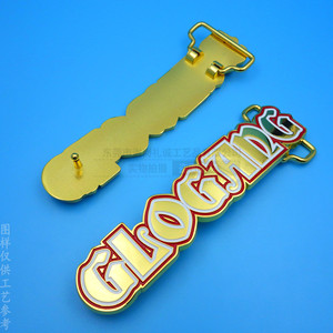 Hebilla de Cinturón con Logotipo en Inglés Personalizada, Hebilla de Placa de Aleación de Zinc Imitación Oro, Diseño Casual para Hombre - Product Image 3