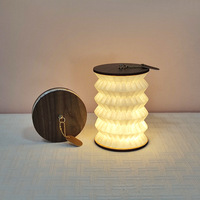 Lámpara de Mesa LED de Papel Tradicional Plegable, Táctil, Regulable, Recargable por USB, Linterna Portátil para Lectura, Tienda de Campaña, Dormitorio, Mesita de Noche