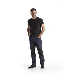 BLAKLADER - 145918458999C50 Service <b>trousers</b> with <b>stretch</b> Navy blue/<b>Black</b> - EAN 7330509498521 WORK <b>TROUSERS</b> CARGO WORK <b>TROUSERS</b> - Product Image 3
