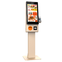 Kiosque de commande automatique pour restaurant, écran tactile 21,5 pouces, fabricant OEM, SDK Android Windows, personnalisation de la marque