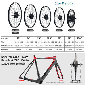 36V 48V 250W 350W <span class=keywords><strong>500W</strong></span> <span class=keywords><strong>bicicleta</strong></span> eléctrica delantera trasera sin escobillas <span class=keywords><strong>Motor</strong></span> de cubo de rueda 16-29 pulgadas 700C Ebike <span class=keywords><strong>Motor</strong></span> de <span class=keywords><strong>bicicleta</strong></span> para Ebike Kit - Product Image 3