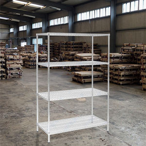 창고 보관 랙 크롬 와이어 선반 단위 금속 차고 랙 와이어 선반 침실 선반 랙 주방 창고 선반 - Product Image 4