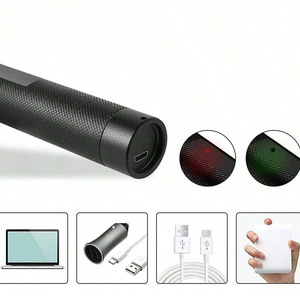 OEM 18650 <span class=keywords><strong>303</strong></span> lazer işaretçi USB şarj edilebilir LED lamba meşale güçlü alüminyum alaşımlı gövde yeşil mavi kırmızı ışık özelleştirilebilir lazer logosu - Product Image 2