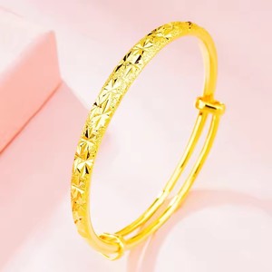 Pulseiras de Luxo Indianas da Arábia Saudita Banhadas a Ouro 24k Ajustáveis para Meninas - Product Image 2