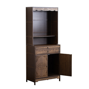 Armario para santuario budista con cajones y estantes, de madera maciza, estilo antiguo, vitrina para altar doméstico, para adultos y personas mayores - Product Image 5