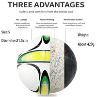 Vente directe du fabricant, ballon de football en PVC, norme n° 5, blanc, cousu à la machine, compétition, entraînement, imperméable, résistant à l'usure