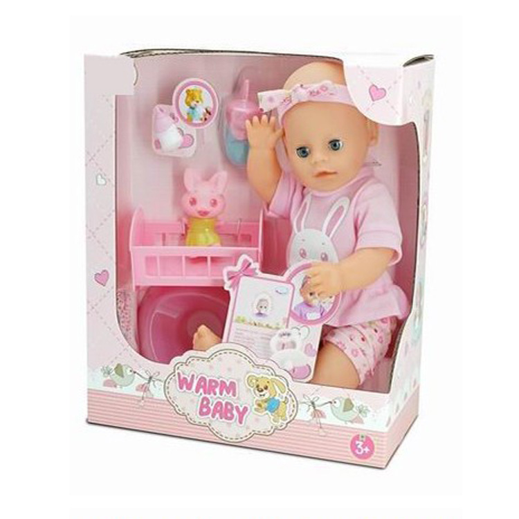 Куклы и маленькие животные, 16 дюймов, могут пить воду и ходить в туалет с большими и маленькими бутылками, подгузники для кровати