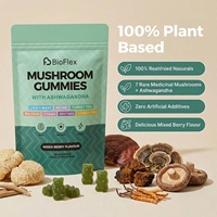 Gummies en gros OEM Véganes Complexe de Champignons 10-en-1 (Crinière de Lion, Ashwagandha) Adaptogène Nootropique Saveur Pêche