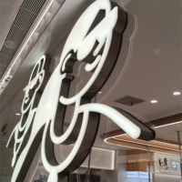 Décoration murale personnalisée avec logo 3D LED RGB Logo d'équipe de baseball personnalisé pour chambre à coucher, mariage, anniversaire ou bar Nom de l'entreprise