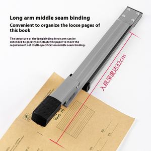 <span class=keywords><strong>Grapadora</strong></span> de papelería de brazo largo Manual para Deli 0334, carpeta de papel A3, máquina de encuadernación de grapas de Metal para montar, máquina de coser de plástico para uñas - Product Image 4