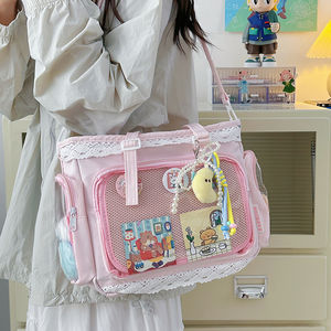 Neue Trendige Kawaii Cosplay Konventionen Transparente Tragetasche Niedliche Anime Display-Tasche mit Spitzenbesatz Plüsch-Charm - Product Image 1