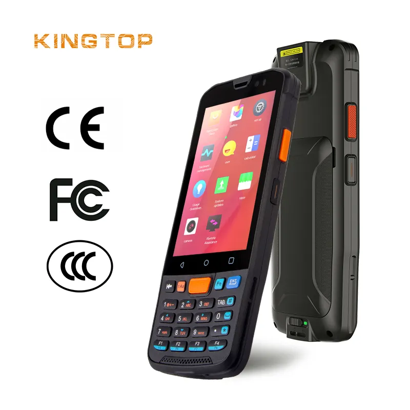 Сканер штрих-кодов KINGTOP Power Android, прочный Ручной PDA 4G LTE, мобильный телефон NFC PDAS