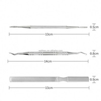 Outils de manucure en acier inoxydable réutilisables et écologiques à prix d'usine, pousse-cuticules, nettoyage des ongles, gel de polissage, élimination des peaux mortes