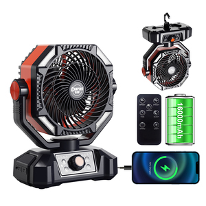Ventilateur de camping rechargeable en plastique 16000 mAh avec lumière, <span class=keywords><strong>4</strong></span> vitesses, télécommande, oscillation automatique, fonction minuterie, 3 niveaux de luminosité - Product Image 2