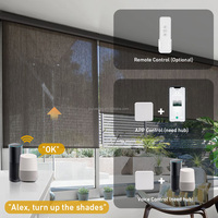 Moteur de rideau Zigbee AM35-6/18-ES-E-Z avec télécommande à batterie au lithium longue durée et intégration intelligente de l'application Tuya