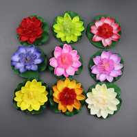 Bouquet de fleurs artificielles de lotus nénuphar de 10 cm en gros pour arrangements décoratifs de mariage