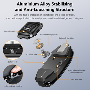 Accessoires pour caméra d'action à fixation rapide, couleur noire, très demandés, pour DJI Action - Product Image 3