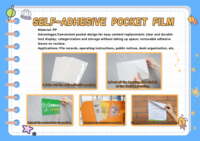 Pochette autocollante robuste pour documents, organisateur multi-usages à coller, pochette de rangement facile à appliquer pour cartes et papiers