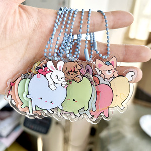 Spot SK Street Children <b>Anime</b> Cartoon Doll PVC Plastic UV Printing Bead Chain Small Pendant Key Chain - Product Image 4