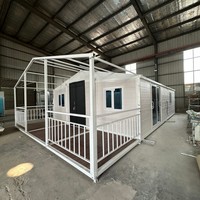 Maison conteneur pliable préfabriquée mobile à double aile, résistante aux ouragans, avec 2, 3, 4 ou 5 chambres, de 40, 20 ou 30 pieds, avec cuisine
