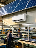 Climatiseur solaire hybride 12000 BTU 1,5 CV ACDC Inverter mural split solaire DGWG2-ACDC-12K Économie d'énergie domestique