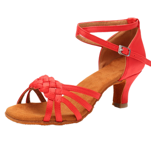 BW6001 Venta al por Mayor de Fábrica, Zapatos de Baile Latino Profesionales para Mujer, de Satén y Cuero Genuino, con Punta Abierta, Sandalias de Salón, Salsa, <span class=keywords><strong>Bachata</strong></span> - Product Image 6