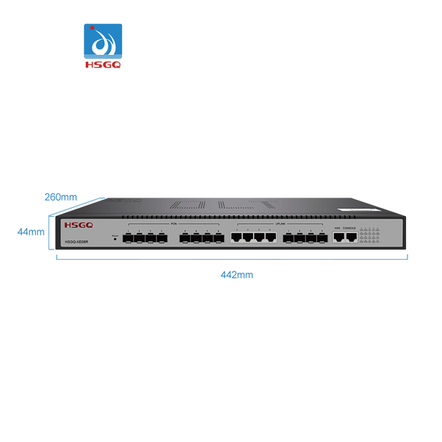 HSGQ-XE08R 10G EPON OLT 10 Gigabit 8 PON Port OLT GEPON Support L3 Router/Switch Fiberhome Olt