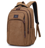 Sac à dos de sport décontracté en toile vintage, grande capacité, multi-poches, résistant à l'eau, pour ordinateur portable, voyage, sac à dos de jour