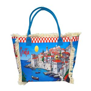 Sac à pampilles en toile <span class=keywords><strong>de</strong></span> créateur <span class=keywords><strong>Paris</strong></span> recyclable imprimé <span class=keywords><strong>de</strong></span> logo personnalisé avec pochette et fermeture éclair Grand sac fourre-tout en toile pour les courses - Product Image 6