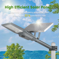 Lampe solaire à panneau solaire LED divisé SMD 100w 200w 300w 400w, étanche IP65, en aluminium, pour extérieur, éclairage solaire de rue avec télécommande