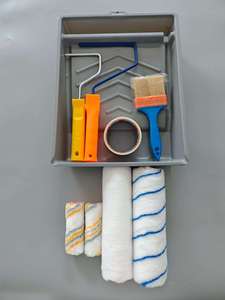Ensemble de rouleaux à <span class=keywords><strong>peinture</strong></span> multi-usages de haute qualité de 9 pouces, kit d'outils de <span class=keywords><strong>peinture</strong></span> professionnels avec rouleaux et pinceaux - Product Image 2