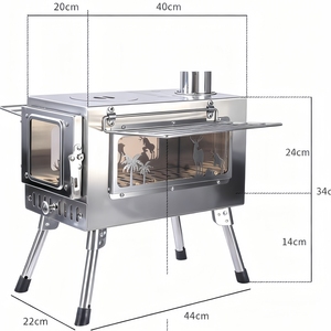 Outdoor Wood Burning Tent <b>Stove</b>, Portable with Chimney Pipe for Cooking, Camping, Tent, Hiking, Fishing, Backpacking - Product Image 6