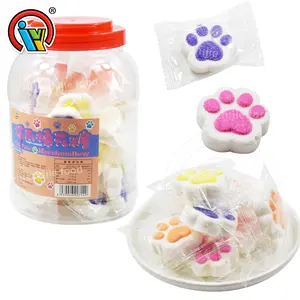 Marshmallow candy all'ingrosso cat claw shape soft marshmallow candy per halal