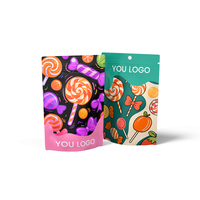 Emballage de sac en mylar à service personnalisé pochette debout stratifiée en feuille d'aluminium sac en mylar à fermeture éclair anti-odeur pour les enfants
