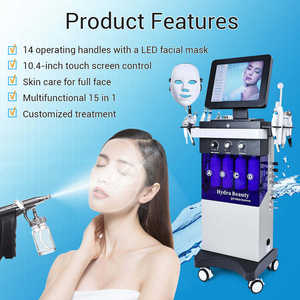 Nouvelle machine de soin du visage Aqua Facial 15 en 1, machine de nettoyage Aqua Facial, machine de soin Hydro Facial pour usage en salon - Product Image 2