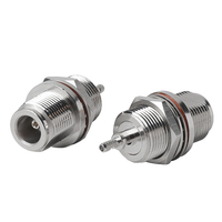 Conector Hembra Tipo N para Panel, Conector Coaxial RF a Prueba de Agua para Cable RG316 RG174 de 50 Ohmios