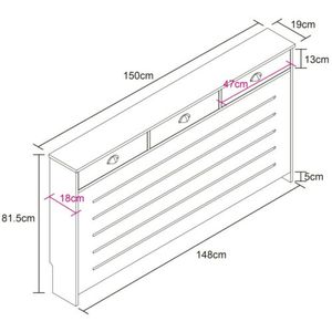 Cubierta de radiador moderna de gran tamaño con 3 cajones Gabinete de MDF moderno con buena calidad y precios competitivos - Product Image 5