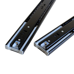 Glissières de tiroir à trois sections Jin Aoding en acier laminé à froid avec roulement à billes, amorties et silencieuses, pour armoire de rangement - Product Image 1