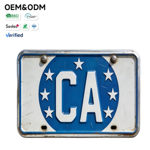 Placa de Matrícula Retro Personalizada de Aluminio de California <span class=keywords><strong>CA</strong></span> con Diseño de Estrella para el Mercado Estadounidense, Placa de Matrícula de Aluminio Personalizada - Product Image 1
