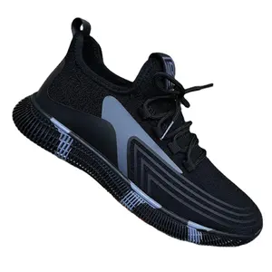Wholesale 2023 men's summer Walking Style Shoes flying woven casual trendy breathable mesh sneakers
